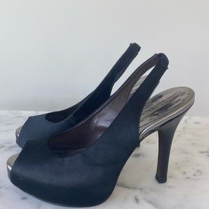 BCBG Mac Azria satin Platform Heels